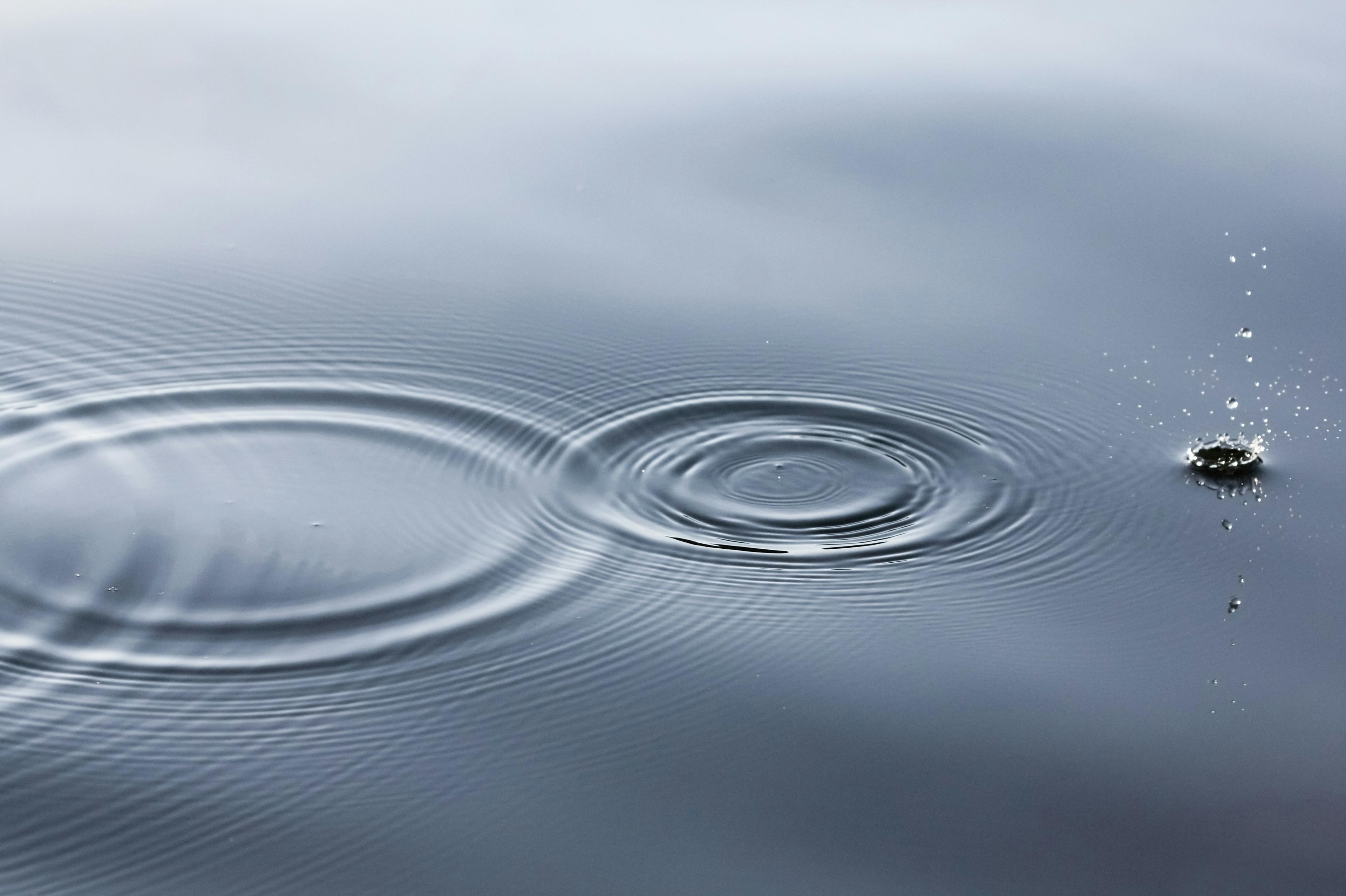 Water ripple representing emotional patterns emerging over time